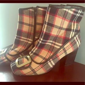 Adorable Plaid Ankle Boots